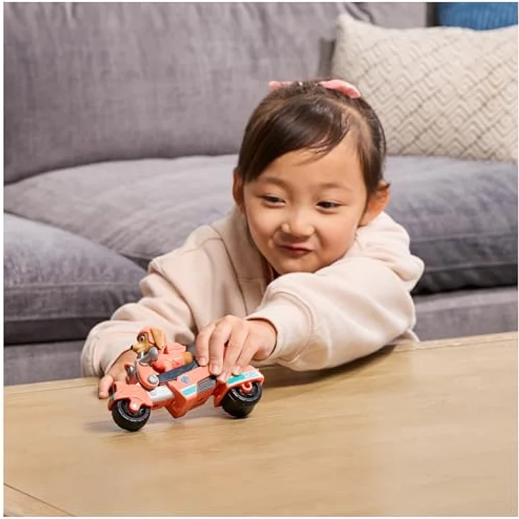 Paw Patrol PAW Basic Vehicle Liberty, Spielzeugfahrzeug-Set mit Rettungsmotorrad und Welpenfigur, fördert fantasievolles Rollenspiel, geeignet ab 3 Jahren – Bild 9