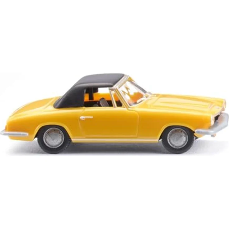 Wiking 018748 H0 Modellfahrzeug BMW 1600 GT Cabrio, Gelb, klassischer Sportwagen mit eleganter Linienführung