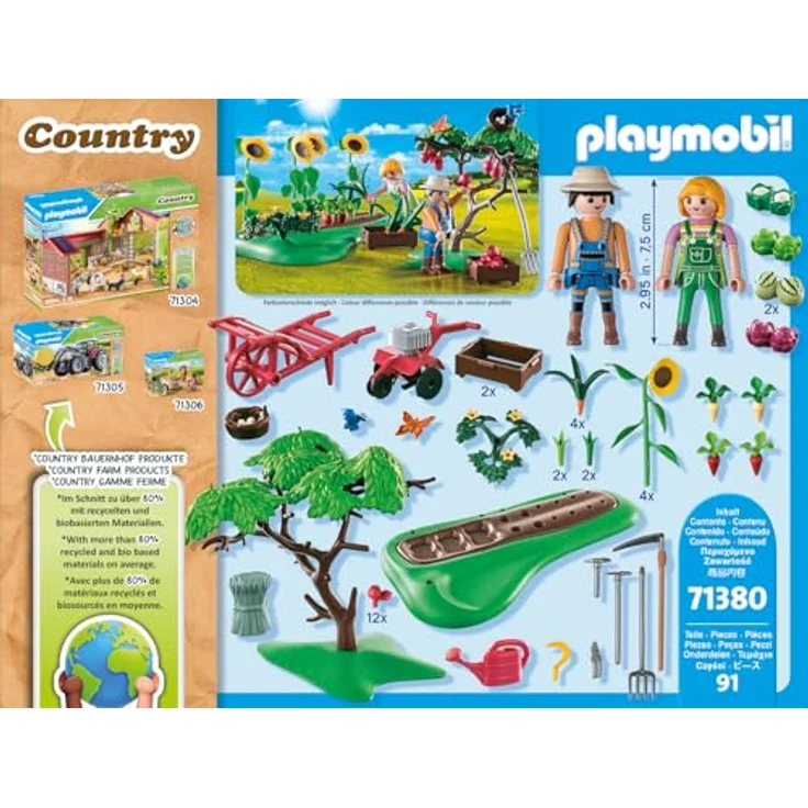 Playmobil® Konstruktions-Spielset Starter Pack, Bauernhof Gemüsegarten (71380), Country, (91 St), teilweise aus recyceltem Material – Bild 2