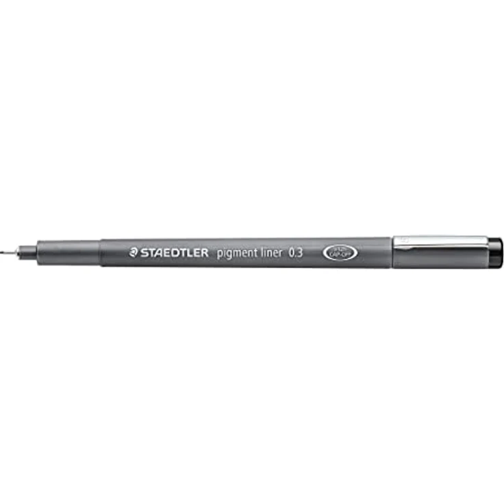 Staedtler Pigment Liner 308, 0,3 mm Füller, wasserfest, Schwarz und Grau, 10er Set – Bild 2