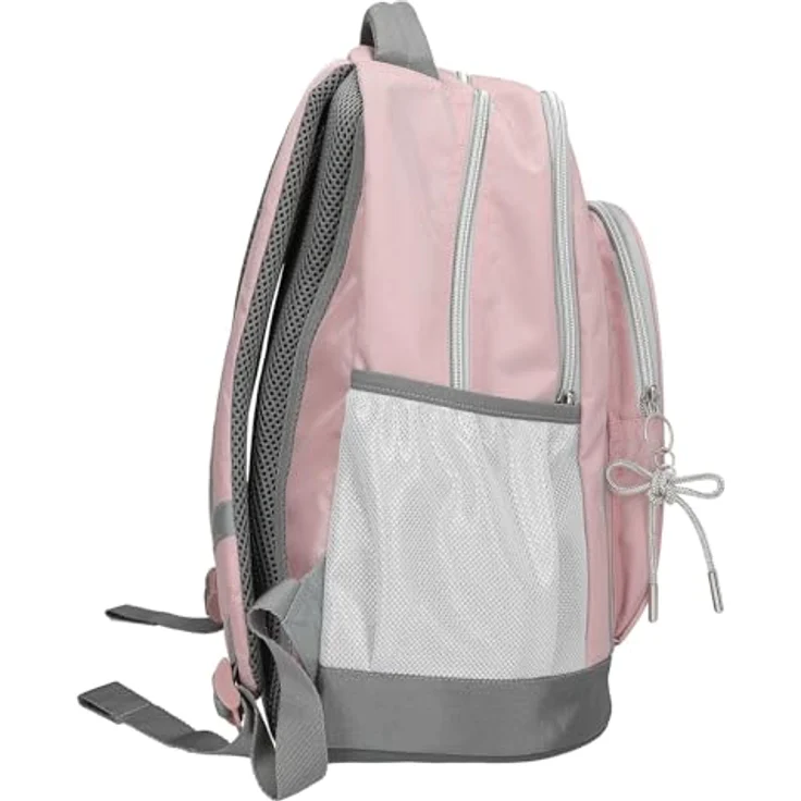 Depesche TOPModel My BFF, Schulrucksack in Rosa und Grau, mit Model Motiv, Glitzer, Teleskopgriff und Rollen, 40 x 30 x 19 cm – Bild 3