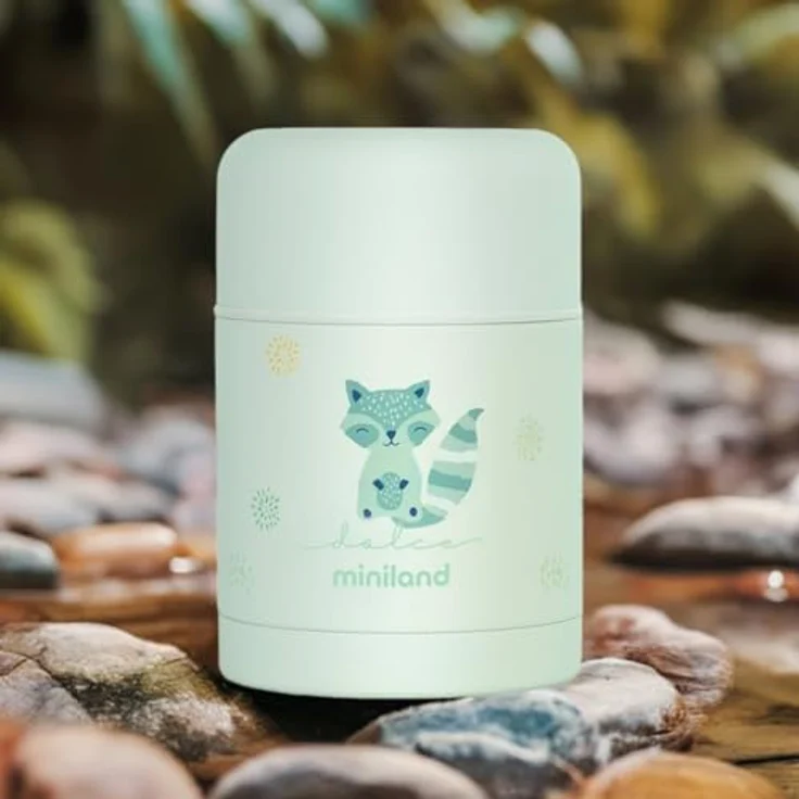 Miniland Silky Food Thermos, Babynahrungsbehälter aus Edelstahl mit doppelter Stahlwand, 600 ml, mint – Bild 5