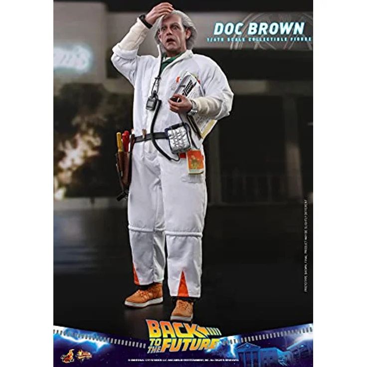 Hot Toys 1:6 Dr. Brown - Zurück in die Zukunft, Weiß, lizenziertes Sammlerstück – Bild 3