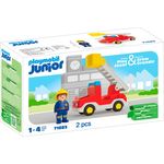 Playmobil® Konstruktions-Spielset Feuerwehrleiterfahrzeug (71683), JUNIOR, (2 St), Made in Europe