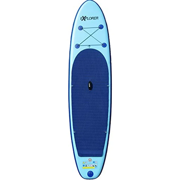 EXPLORER ISUP ALF2, aufblasbares Stand Up Paddle Surfboard, 320 cm mit DTEX-1000D-Dropstitch-Technologie, 6"/15cm dick, D-Ringe für Kajak-Sitz und Leash, optimierte Rockerlinie, Neopren-Tragegriff – Bild 2