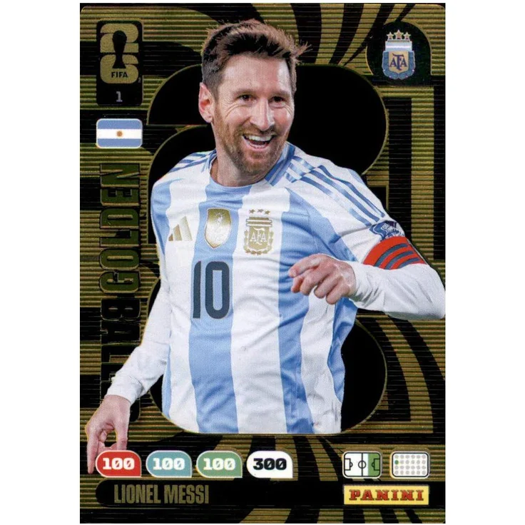 Panini Lionel Messi - Golden Baller - Sammelkarte, 2026, 8 cm x 12 cm, für Sammler ab 3 Jahren