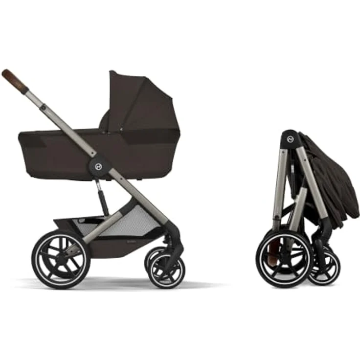 Cybex Balios S Lux Kinderwagen, inkl. faltbarer Babywanne, kompakt und leicht, Chocolate Brown – Bild 9