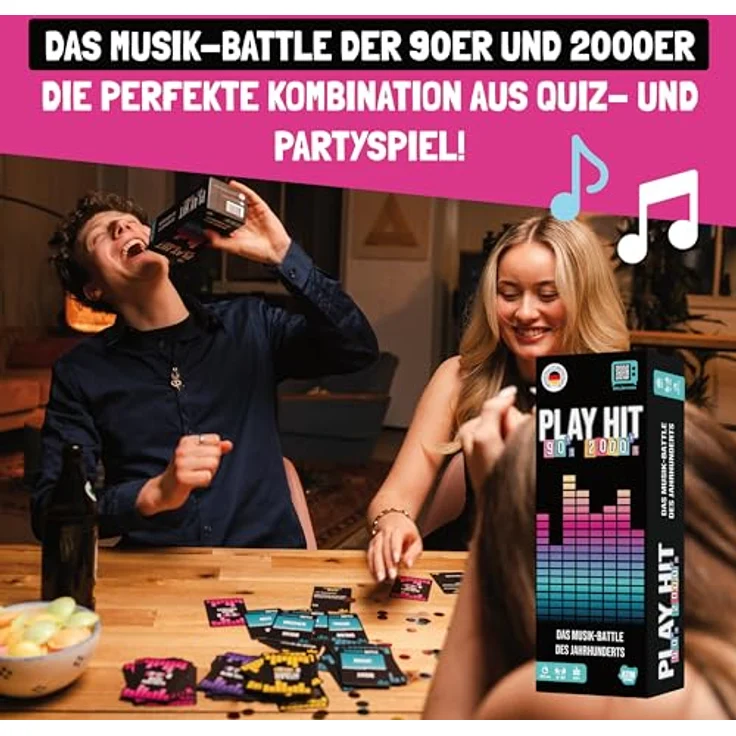 ATM Gaming PlayHit, Musik-Battle-Spiel 1990-2000 mit über 500 Songs für 2-10 Spieler, umweltfreundlich gedruckt – Bild 2