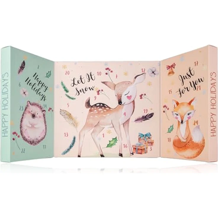 ACCENTRA Adventskalender HAPPY HOLIDAYS, buchförmige Verpackung mit hochwertigen Pflegeprodukten und festlichen Accessoires – Bild 2