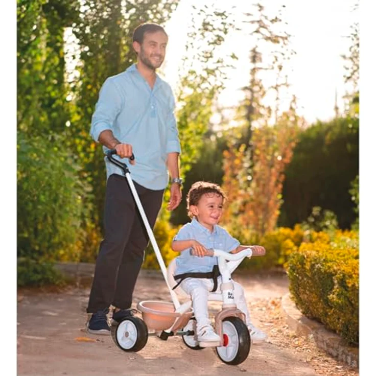 Smoby Dreirad Be Move, beige, Made in Europe - Innovatives Design, ergonomischer Sitz, höhenverstellbare Schiebestange – Bild 5