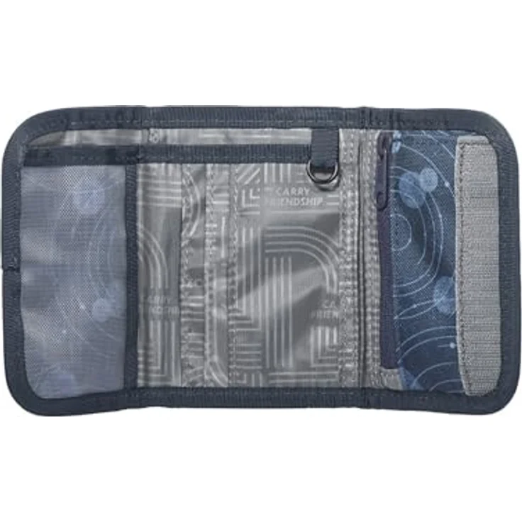 Coocazoo Geldbörse „Blue Orbit”, blau, Portemonnaie mit 2 Sichtfenstern, Münzfach, Kartenfächern, Klettverschluss, aus recyceltem Material, ab der 3. Klasse – Bild 2