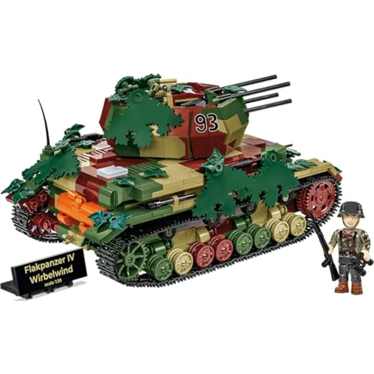 Cobi Executive Edition Flakpanzer IV Wirbelwind, 1:28 Modell mit 1.195 Bausteinen und drehbarer 2-cm-Flugabwehrkanone – Bild 8