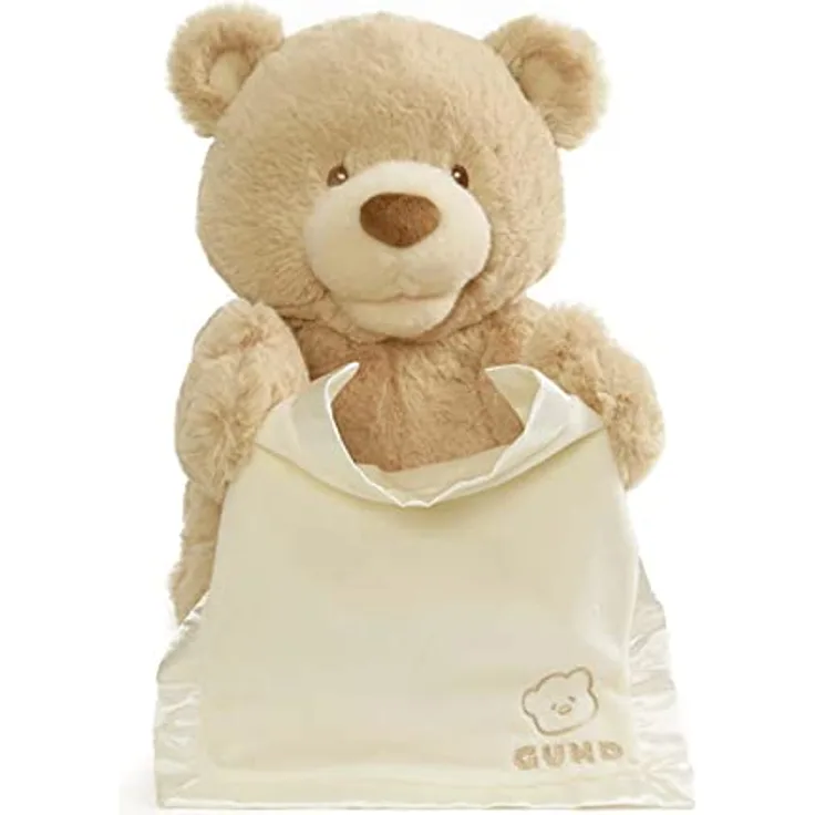 GUND Peek-A-Boo Teddy Bear, Animierter Plüsch, 11,5 Zoll, für Babys und Neugeborene mit Guck-a-Boo-Spiel und abwaschbarer Oberfläche