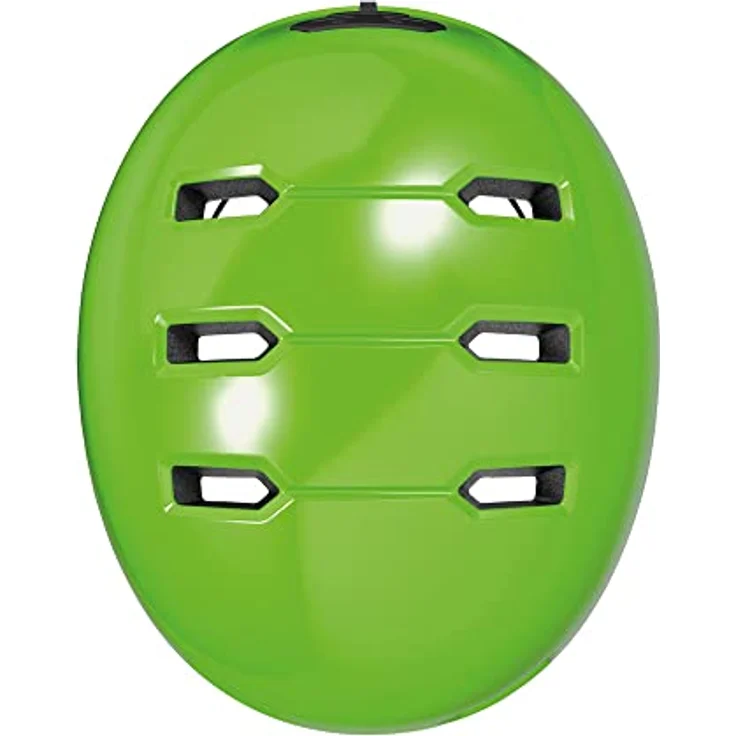 ABUS Kinderhelm Skurb Kid - robuster Fahrradhelm im Skater-Look mit Platz für einen Zopf - Grün Glänzend, Größe S – Bild 4