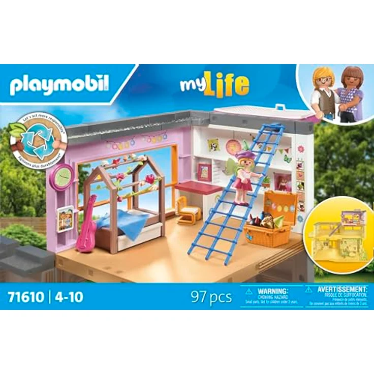Playmobil® Kinderzimmer (71610), myLife Konstruktions-Spielset, (97 St), Made in Europe – Bild 4