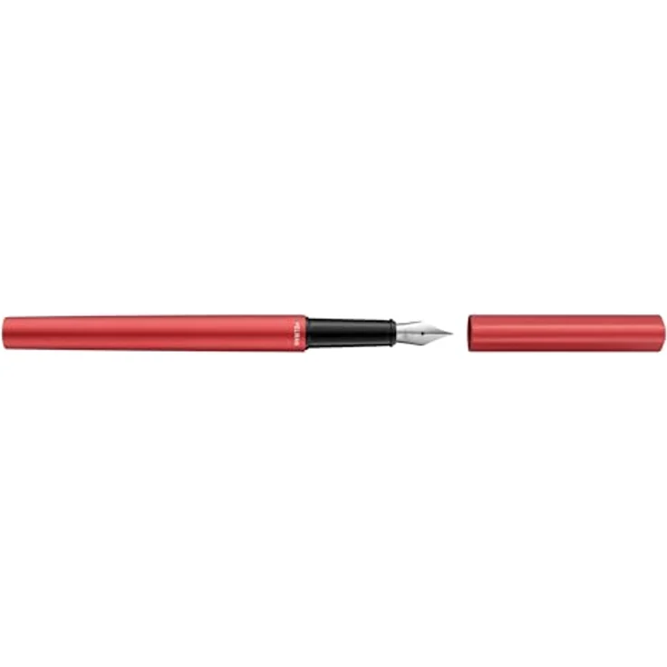 Pelikan Füllfederhalter Pelikan Füller Ineo® Elements P6, Feuer-Rot, Patronenfüllsystem, polierte Edelstahlfeder, clip-loses Design – Bild 8