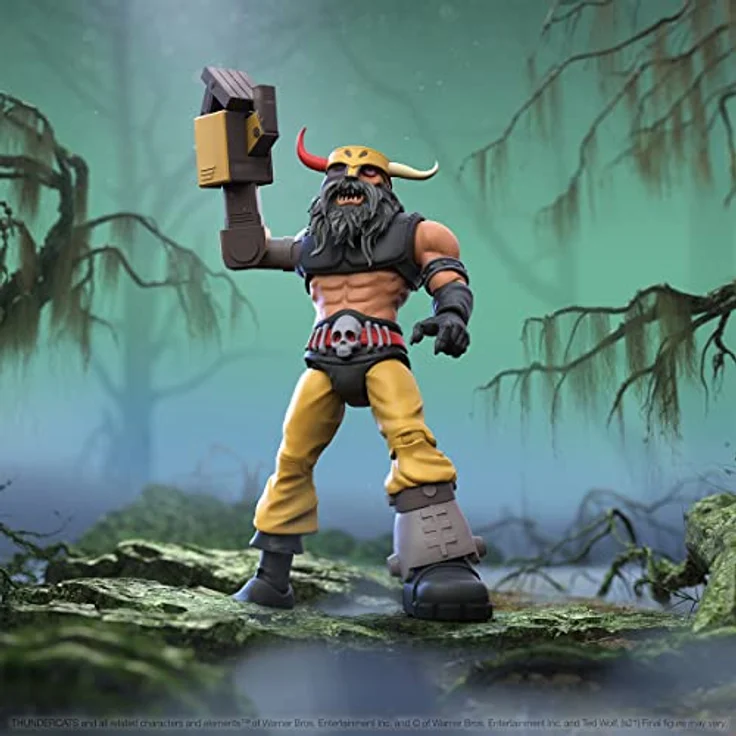 Super7 Thundercats Ultimate W5 Captain Hammerhead Actionfigur, 17,8 cm mit austauschbaren Köpfen und Net Gun Zubehör – Bild 4
