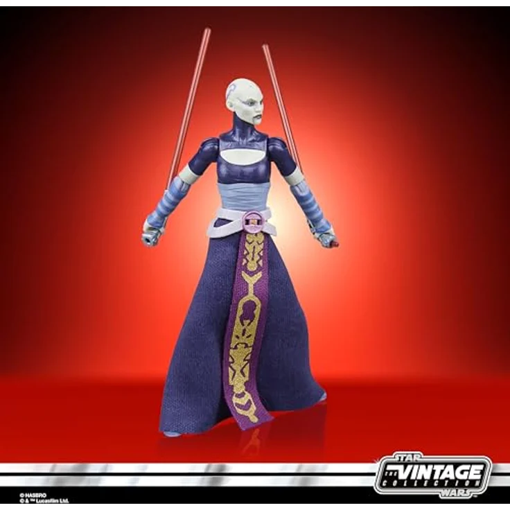 Star Wars The Vintage Collection Asajj Ventress, Action-Figur aus Star Wars: The Clone Wars, 9,5 cm mit 4 charakteristischen Accessoires und Kenner Verpackung – Bild 4