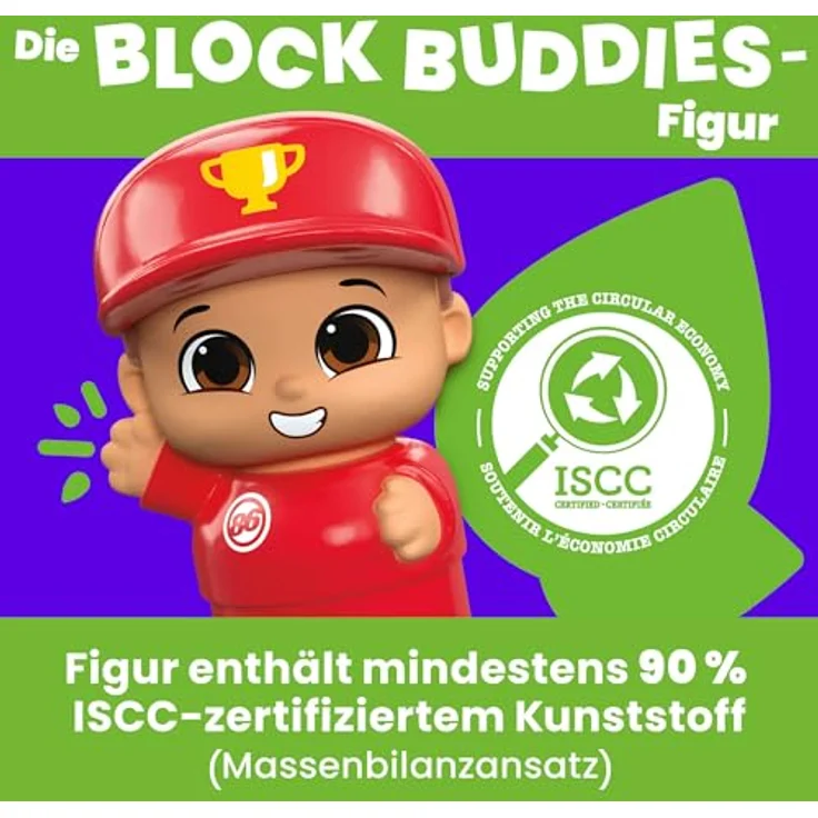 Mega Brands MEGA HKN41 BLOKS Bauklötze für Kleinkinder, Rennauto Ricky mit abnehmbarem Dach, integriertes Staufach und 1 Figur, Spielzeug für Kinder ab 1 Jahr – Bild 4