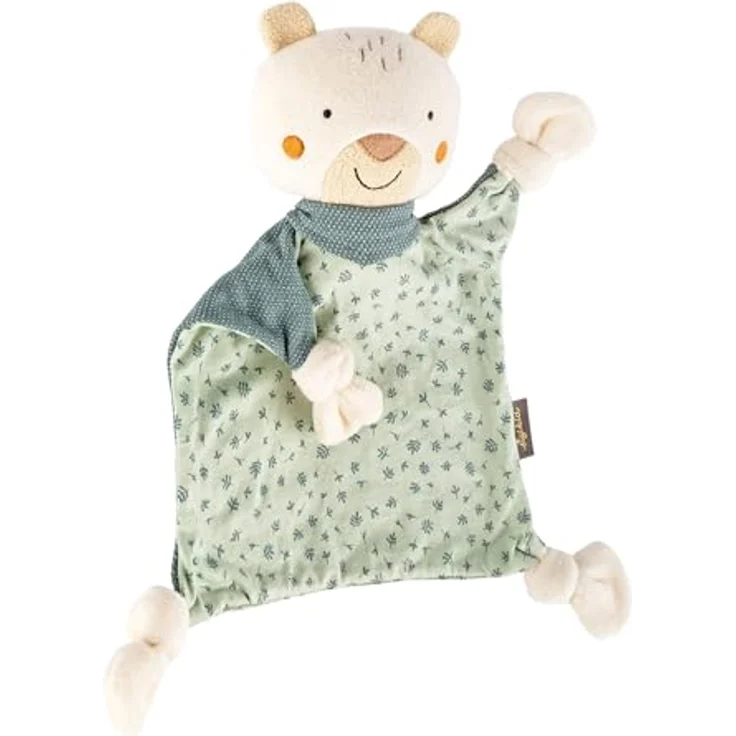 sigikid 39770 Schnuffeltuch Tiercharakter Bär, Mint/weiß – Bild 1