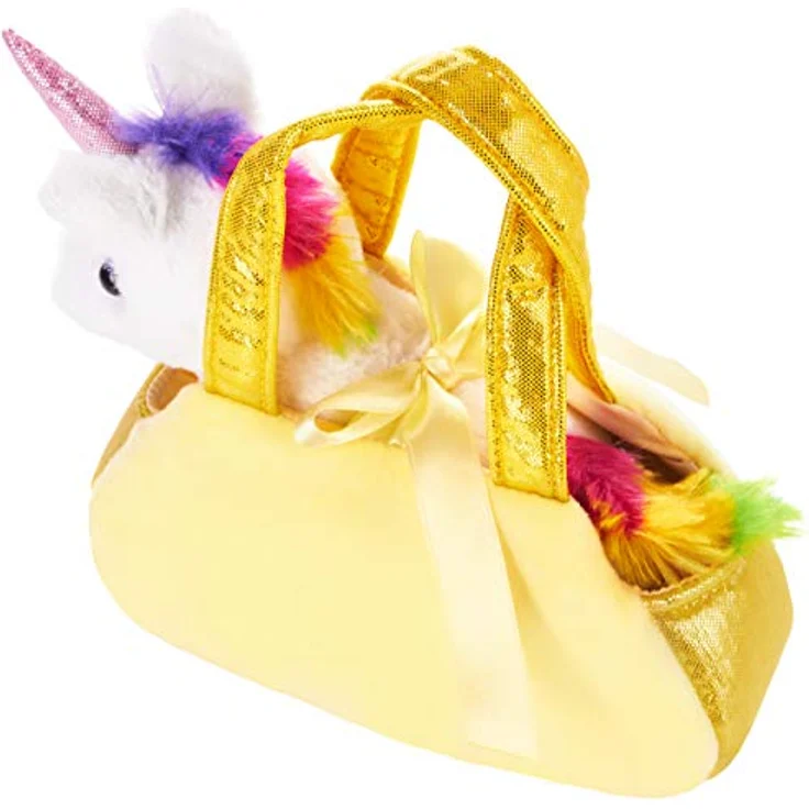 Regenbogen Plüsch Einhorn in Handtasche - 20 cm - Kuscheltier in Tasche – Bild 4