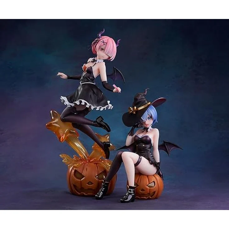 Kadokawa Re:ZERO -Starting Life in Another World- PVC Statue 1/7 Ram: Phantom Night Wizard Ver. 26 cm, detailreiche Sammelfigur in klassischer Fenster-Box – Bild 7