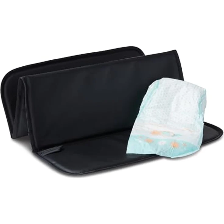 ABC Design Wickeltasche Urban Grain, moderne Wickeltasche mit Lederlook-Details, großem Hauptfach und Wickelunterlage, grau – Bild 6