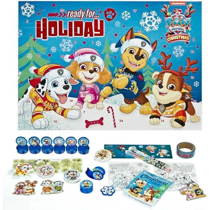 UNDERCOVER Paw Patrol Adventskalender 2025, 24-tlg. mit Schreibwaren und Spielzeug für Kinder ab 3 Jahren – Bild 1