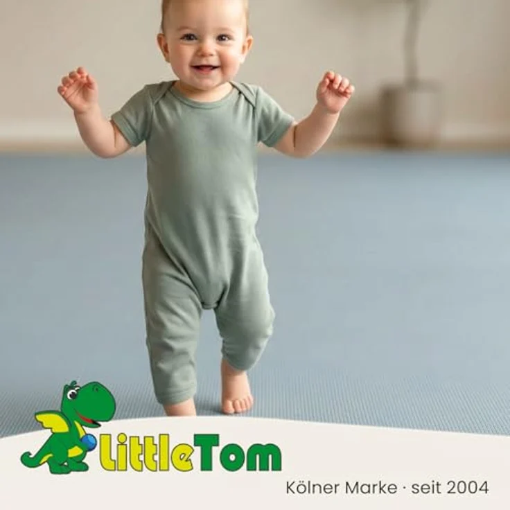 LittleTom Puzzlematte für Kinder, TÜV geprüfte Krabbelmatte in modernen Pastelltönen, 18 Teile 30x30 cm, beidseitig verwendbar, wasserfest und stoßfest, ideal für drinnen und draußen – Bild 9