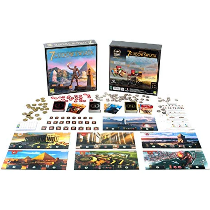 Repos Production 7 Weltwunder, Brettspiel (polnische Edition 2020) für 3-7 Spieler, strategisches Familienspiel, ab 10 Jahren, Spielzeit 30 Min. – Bild 2
