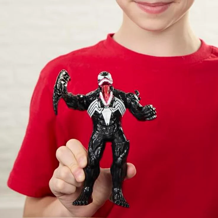 SPIDER-MAN Marvel Spider-Man Venom Figur, elektronische Action-Figur (15,2 cm) mit Soundeffekten und Action-Effekten, schwarz-weiß, für Kinder ab 4 Jahren – Bild 5