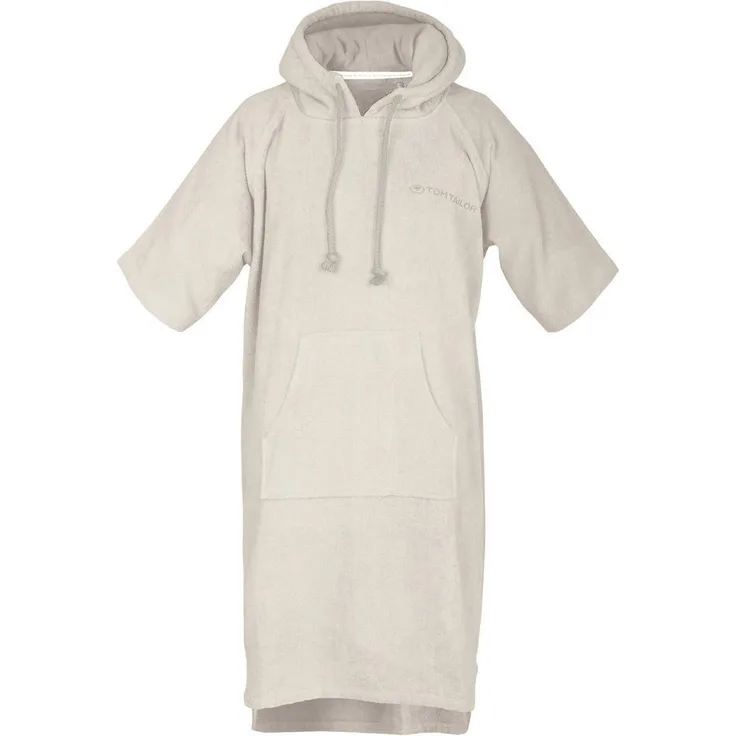 TOM TAILOR HOME COLOR BATH Badeponcho Surfponcho, Midilänge, Frottier, mit Kapuze, Kordel, Bauchtasche, saugstark, 100% Baumwolle, auch in Kindergrößen