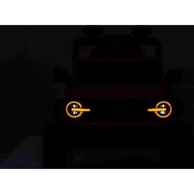 Beneo Ford Bronco Elektrisches Kinderfahrzeug, Einzelsitzer, Rot, Hinterradantrieb, 2,4-GHz-Fernbedienung, MP3-Player mit USB-Anschluss, hohe Bodenfreiheit, Sicherheitsgurt, LED-Beleuchtung – Bild 2