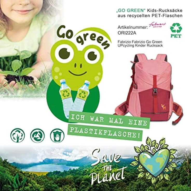 Fabrizio Kids Save The Planet Rucksack 37 cm – Bild 2