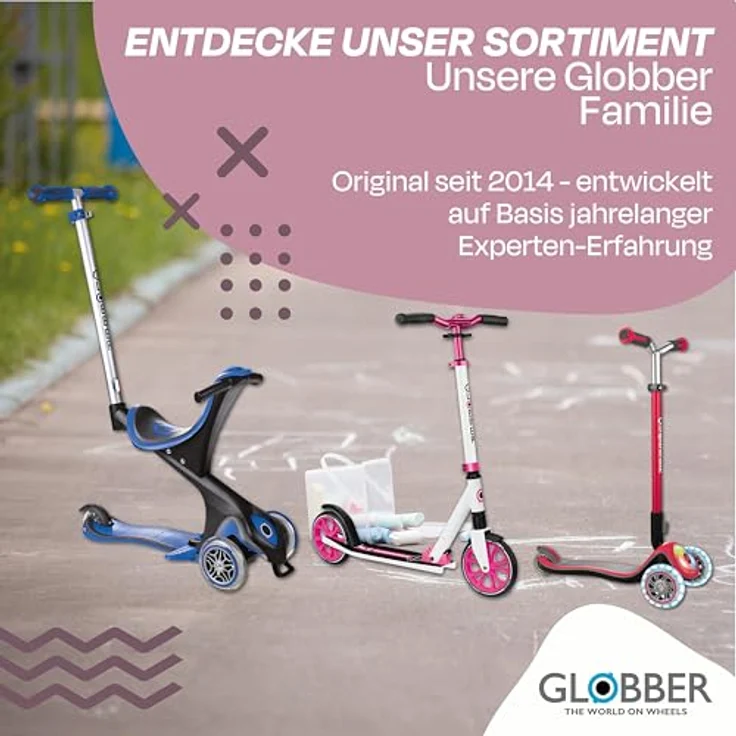 Globber PRIMO FOLDABLE LIGHTS ECO beere, 3-rädriger Kinderscooter mit leuchtenden Vorderrädern und sicherem Klappmechanismus – Bild 6