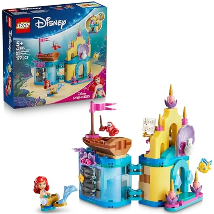 LEGO Disney Princess Arielles Magisches Mini-Schloss, Spielzeug Schloss mit Mikro Puppe, Figuren Sebastian & Fabius, für Kinder ab 5 Jahren - 43285 – Bild 1