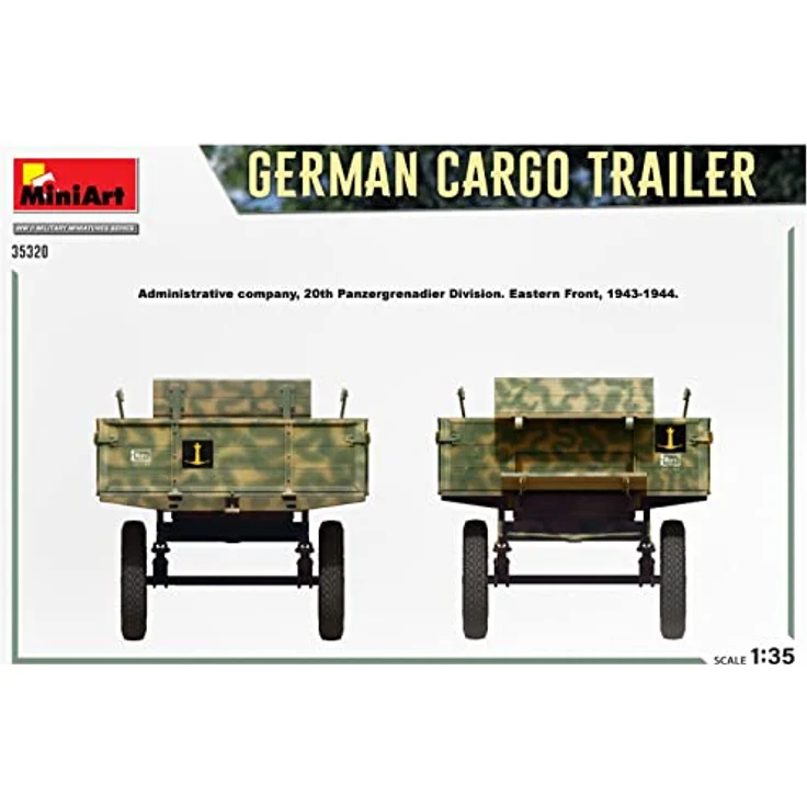 Mini Art 35320 1:35 Dt. Transport-Anhänger - originalgetreue Nachbildung, Modellbau, Plastik Bausatz, Basteln, Hobby, Kleben, Modellbausatz, Zusammenbauen, unlackiert – Bild 3
