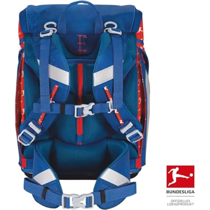 SCOUT Exklusiv Bundesliga Alpha Set, 4-teiliges Schulranzen-Set mit ergonomischem Rückensystem und Reflektoren, Fußball-Motiv – Bild 4