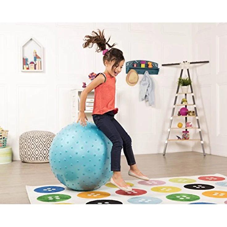 B. toys Großer Kinder Hüpfball 66 cm, blauer Sprungball mit Noppen und Handpumpe zum Spielen, Sitzen und Hüpfen – für Mädchen und Jungen ab 3 Jahren - Preisvergleich – Bild 3