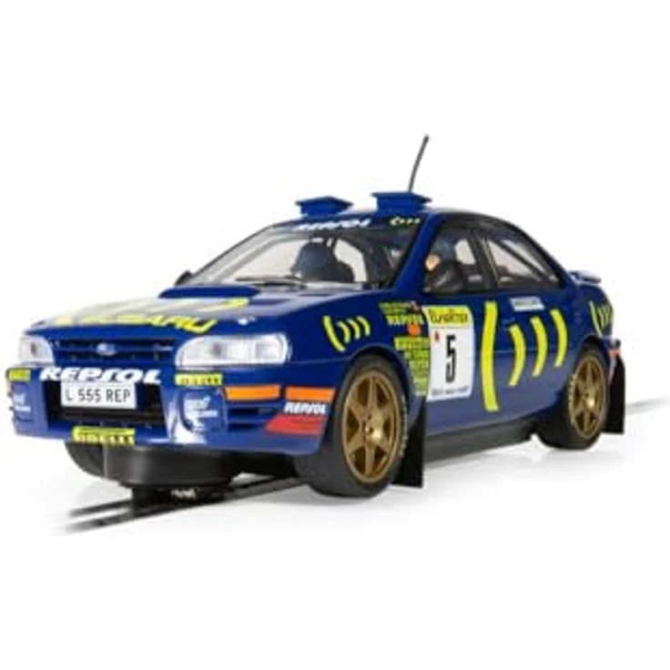 Scalextric C4555 1:32 Subaru Impreza WRC C. Sainz 1995 HD Slotcar - Rennbahnauto, Fahrerfigur inklusive – Bild 1