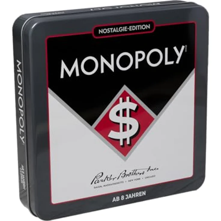 Gomazing Monopoly Nostalgie Edition 1930er Retro Brettspiel, Vintage Sammlerdose mit Zinnfiguren und Holzhäusern, für 2-8 Personen ab 8 Jahren – Bild 1