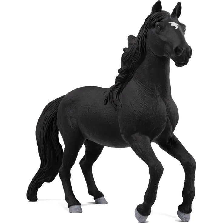 Schleich Lusitano Hengst (14918), Horse Club Figur in rabenschwarz, Maße 13,8 x 4,1 x 11,4 cm