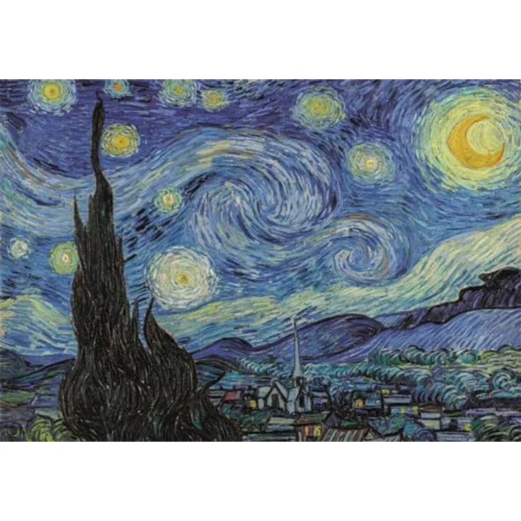 Clementoni Puzzle Collection - Museum The Starry Night Van Gogh, 1000-teiliges Puzzle für Erwachsene, 70 x 50 cm, umweltfreundlich gefertigt in Italien – Bild 2