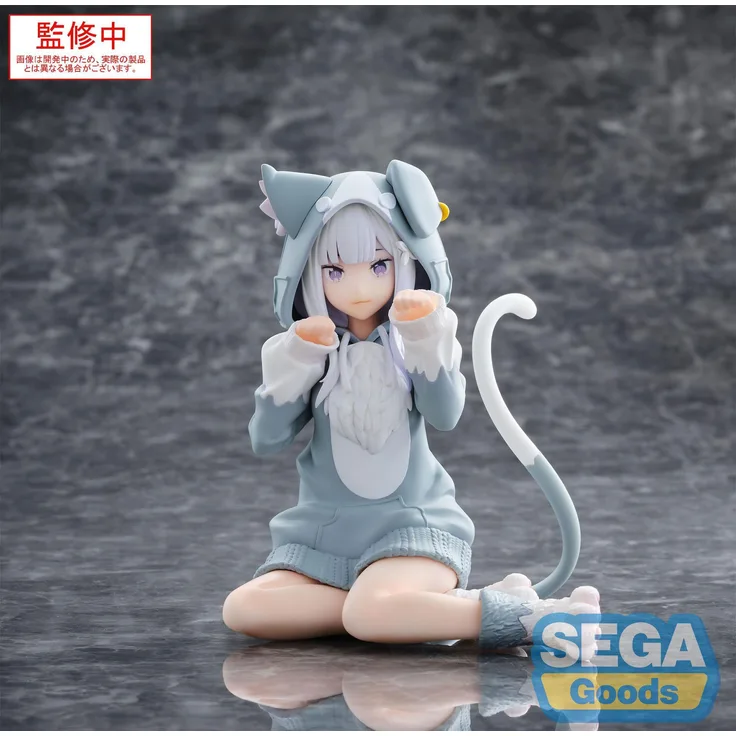 Sega Re:Zero Starting Life in Another World Yumemirize PVC Statue Emilia, 11 cm, detailreiche Sammelfigur in bedruckter Box