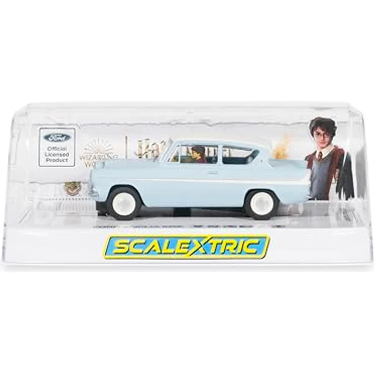 Scalextric C4504 1:32 Ford Anglia 105E Harry Potter HD, Slotcar mit Fahrerfigur, funktionsfähigen Scheinwerfern, Digital Plug kompatibel – Bild 2