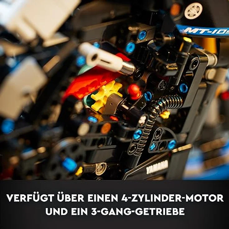 LEGO 42159 Technic Yamaha MT-10 SP Motorrad-Modellbausatz für Erwachsene, authentisches Fahrzeug-Modell mit 4-Zylinder-Motor, funktionsfähiger Lenkung und AR-App, Geschenk für Männer und Frauen – Bild 5