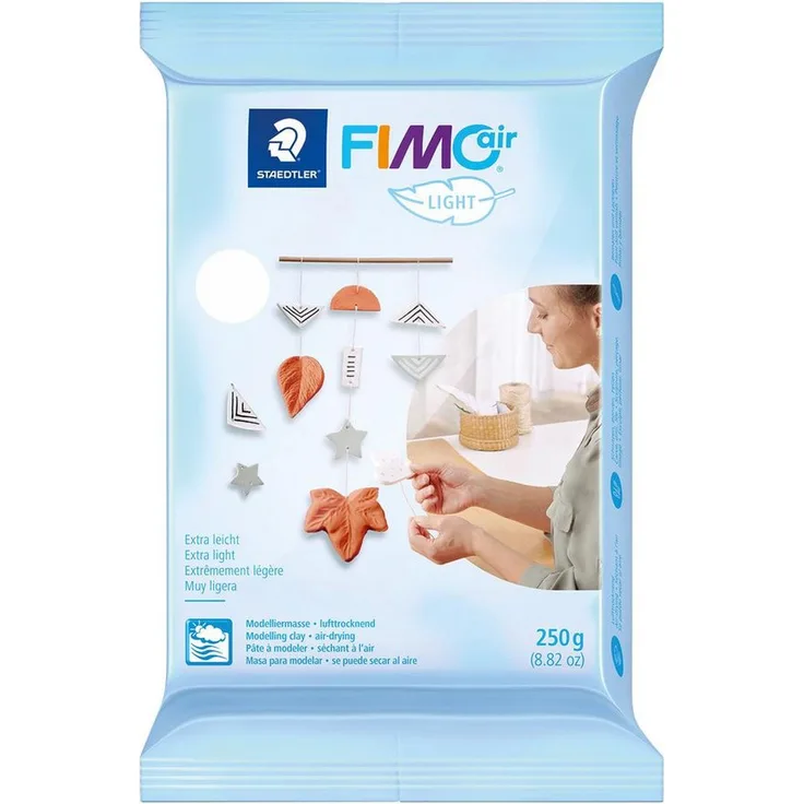 STAEDTLER FIMO air light 8131 Modelliermasse - weiß - 250 g, lufttrocknend, Mikrowellenhärtung in 10 Minuten