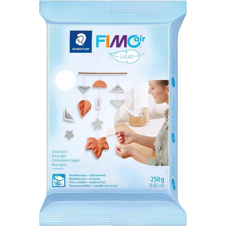 STAEDTLER FIMO air light 8131 Modelliermasse - weiß - 250 g, lufttrocknend, Mikrowellenhärtung in 10 Minuten – Bild 1