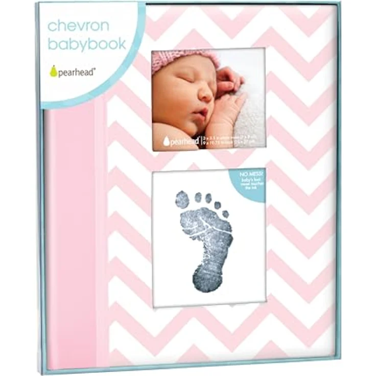 Pearhead P62202 Chevron Babybuch mit Clean Touch Stempelkissen, rosa (Texte auf Englisch) - Preisvergleich – Bild 11