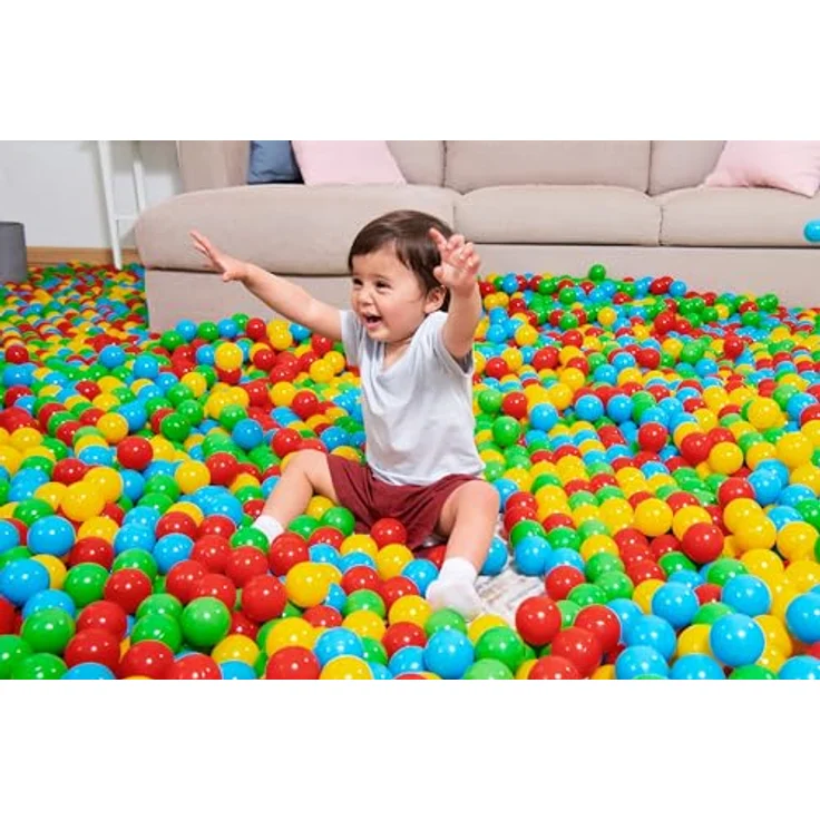 Bestway Splash & Play 250, Bällebälle in vier bunten Farben für Spiel und Lernen – Bild 2